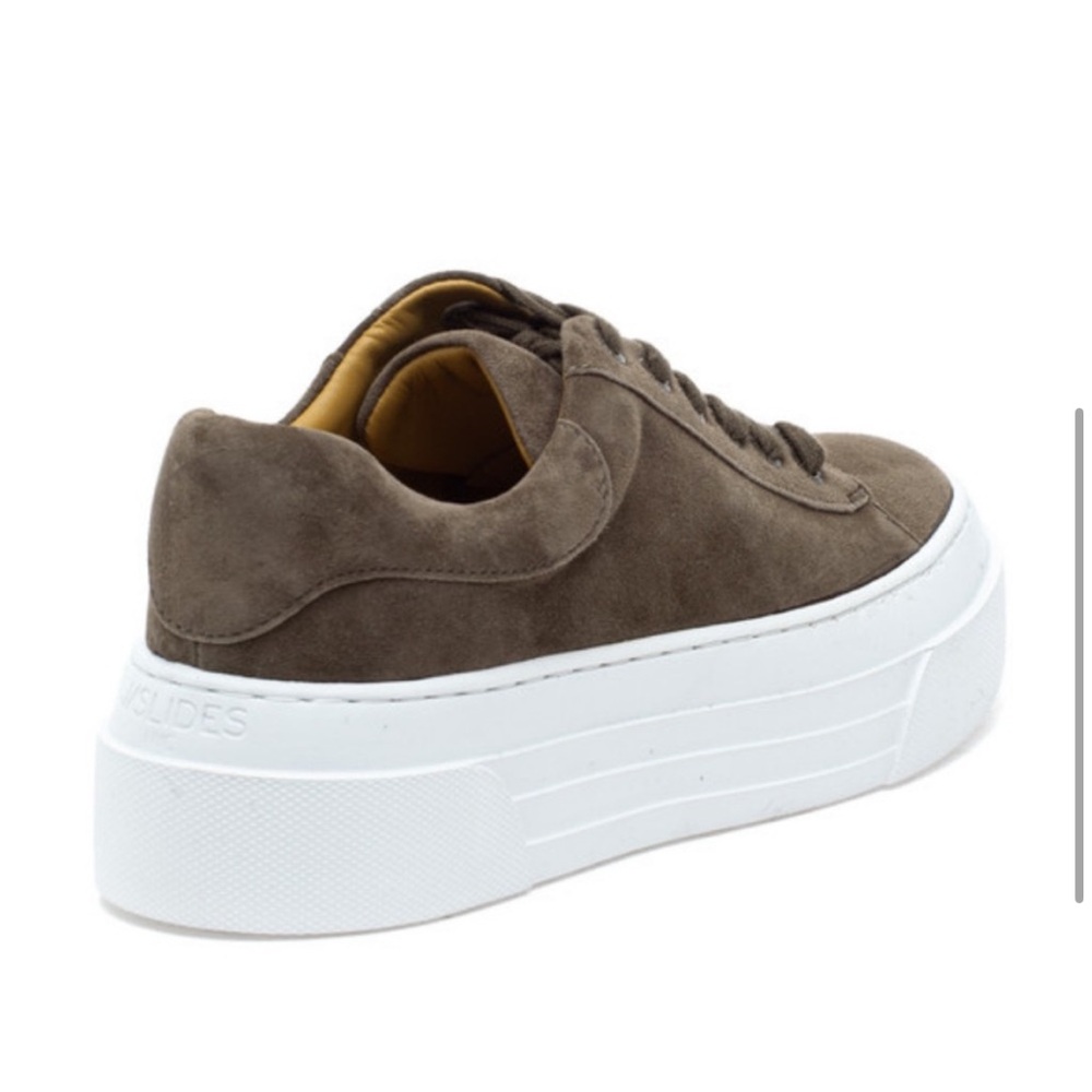NWT J/SLIDES AMANDA Khaki Suede Sneaker - Picture 3 of 15